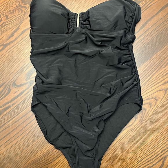 Calvin Klein Strapless One-Piece Swimsuit - Picture 1 of 4